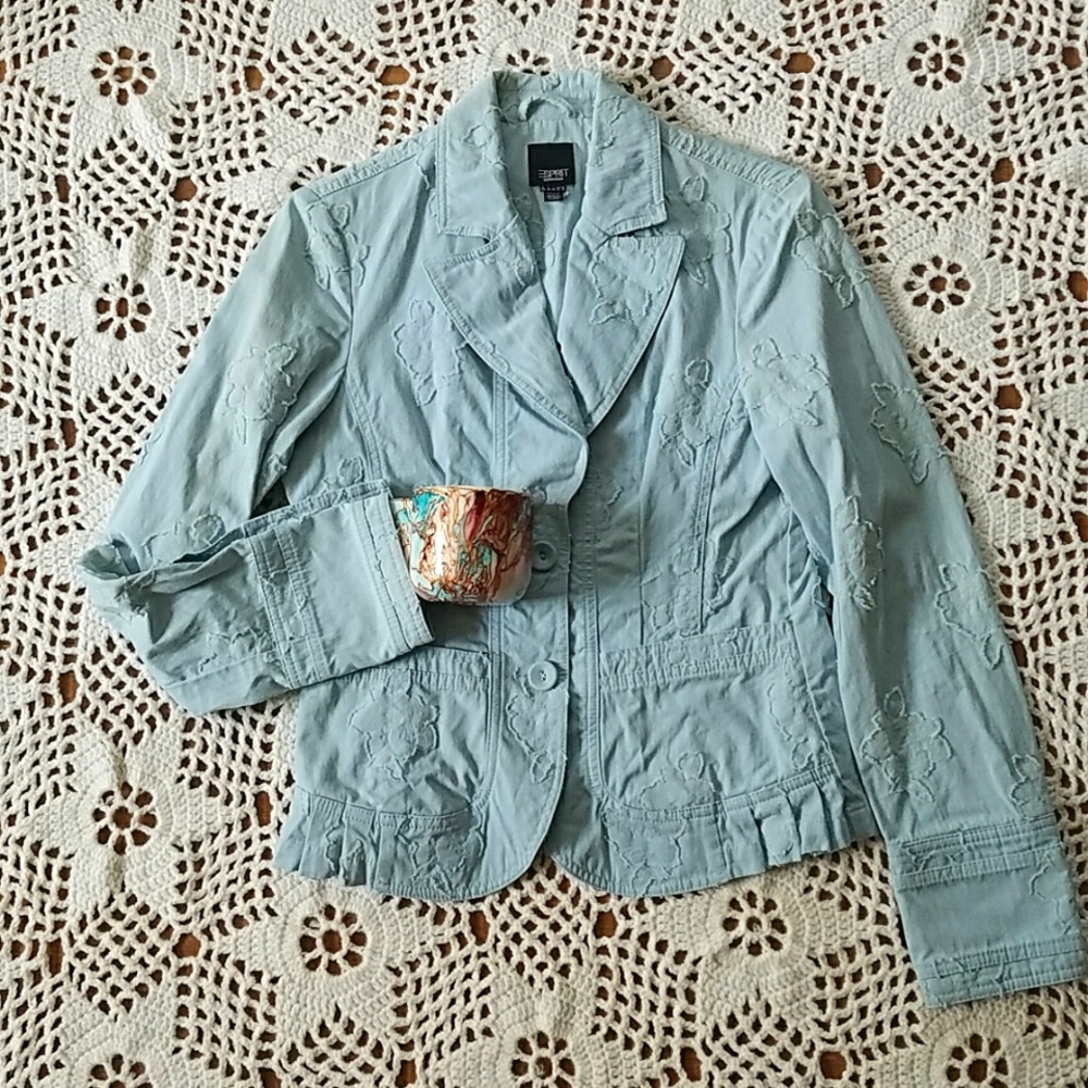 Floral Appliqué Blazer